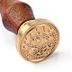 Timbre de sceau de cire en bois bricolage AJEW-WH0131-354-1