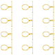 Hobbyay 12 セット約 16.5 ミリメートル 18 K ゴールドメッキ真鍮マンテル T バーエンドクラスプ、丸カン付きオーバルマンテル、ジュエリー作成用ブレスレットネックレスイヤリングキーチェーン  穴：1.8mm KK-HY0001-06-1