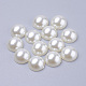 Half Round Domed Imitated Pearl Acrylic Cabochons OACR-H001-1