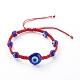 Bracelets de perles de nylon tressés réglables BJEW-JB06067-02-1
