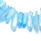 Electroplated Natural Quartz Crystal Beads Strands G-P368-05A-3