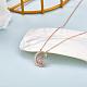 Китайское зодиакальное ожерелье змеиное ожерелье 925 стерлинговое серебро розовое золото змея на луне кулон ожерелье циркон луна и звезда ожерелье милые животные ювелирные подарки для женщин JN1090F-3