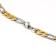 Fashionable 304 Stainless Steel Figaro Chain Necklaces for Men STAS-A028-N020-4