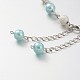 Round Glass Pearl Anklets AJEW-AN00062-06-3