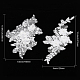 Chgcraft 2 Paar 2 Stil 3D-Blumen-Polyesterstickerei zum Aufnähen von Blumenapplikationen PATC-CA0001-09-4