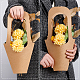 Ph pandahall 20 pz sacchetto con maniche a fiore carta kraft sacchetti regalo floreali manico lungo fiore display sacchetto per bouquet confezionamento festa di nozze decorazioni per la casa piccola impresa ABAG-PH0001-28-3