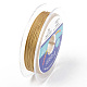 タイガーテールビーズワイヤー  7連ビードストリングワイヤー  ナイロン被覆ステンレス鋼線  ゴールド  26ゲージ  0.4mm  約32.8フィート（10m）/ロール