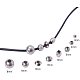 Pandahall élite 240 pièces environnement en acier inoxydable rond perles d'espacement rondes pour les accessoires de fabrication de bijoux à bricoler soi-même STAS-PH0016-03-2