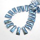 Faceted Electroplate Crystal Glass Trapezoid Beads Strands EGLA-F073B-02-2