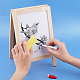 Impostazioni di sketchpad di cavalletto in legno pieghevoli DIY-WH0199-32-4