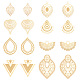 PH PandaHall 16pcs Vintage Golden Charms 8 Style Filigree Pendants Joiners 304 Stainless Steel Hollowed-Out Rhombus Pendant Filigree Flower Charms for Dangle Earrings Necklace Jewelry Making DIY-PH0010-86-1