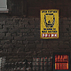 ヴィンテージメタルブリキサイン  バーの鉄の壁の装飾  レストラン  カフェ・パブ  長方形  人間  300x200x0.5mm AJEW-WH0189-319-7