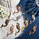 Globleland 20 pièces 5 couleurs océan thème classique breloques de sirène pendentifs en alliage de zine gros pendentifs style grec ancien ornement de sirène fournitures d'artisanat accessoires pour bricolage bracelet collier fabrication de bijoux FIND-GL0001-27-5