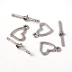 Antique Silver Tibetan Silver Heart Toggle Clasps for Jewelry Making X-LF5112Y-NF-3