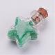 Clear Glass Bottle Natural & Synthetic Mixed Stone Pendant Decorations PALLOY-JF00294-2