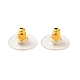 Brass Bullet Clutch Earring Backs X-KK-I057-G-2