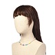 ガラスパールビーズのネックレス  女性のためのかわいい形のポリマークレイビーズネックレス  ステンレス鋼色  ミックスカラー  17.7インチ（45cm） NJEW-JN03733-8