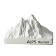 Gesso-Alpen-Schneegebirgsstatuen-Ornamente AUTO-PW0002-04-1