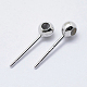 Rhodium Plated 925 Sterling Silver Ear Stud Findings STER-I014-23P-3