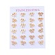 304 Stainless Steel Stud Earrings EJEW-F231-31G-3