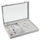 Boîtes de présentation de bijoux en velours rectangle VBOX-WH0014-02-1