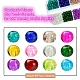 540Pcs 12 Colors Spray Painted Crackle Glass Beads Strands CCG-YW0001-08-2