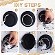 6Pcs 6 Colors EVA Cloth Teardrop Fascinator Hat Base for Millinery AJEW-FG0003-20-3