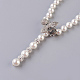 Collares colgantes de perlas naturales concha redonda NJEW-P232-B-3