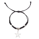 2 pièces ensemble de bracelets à breloques étoile en alliage de 2 couleurs BJEW-TA00394-2