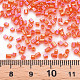 ガラス竹ビーズ  透明色の虹  レッドオレンジ  2.5~3x2mm  穴：0.9mm  約15000個/ポンド SEED-S032-10A-165-4