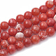 Cuentas de perlas de ágata craqueladas naturales teñidas G-T100-02C-1