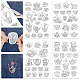 4 Sheets 11.6x8.2 Inch Stick and Stitch Embroidery Patterns DIY-WH0455-032-1