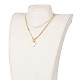 Ожерелья с подвесками на руку хамса из натуральных ракушек X-NJEW-JN03240-04-5