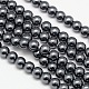 Hebras de cuentas redondas de perlas de vidrio teñidas ecológicas X-HY-A002-8mm-RB030-1