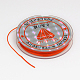 フラット弾性クリスタルストリング  紐コードの水晶の線  レッドオレンジ  0.8mm  約10.93ヤード（10m）/ロール EW-F001-25-1