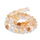 Quartz hématoïde jaune naturel/fils de perles de quartz guérisseur doré G-G030-A01-01-3