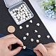 GORGECRAFT 1 Box 50PCS Rose Flower Pearl Buttons White Decorative Faux Pearl Bloom Shank Sewing Buttons for Skirts Jewelry Making Wedding Dress Embellishment DIY Vantage Clothes Bag Shoes Crafts 11mm FIND-GF0005-57-3