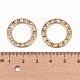 Tono oro strass anelli in ottone di collegamento X-RB-D047-01G-4