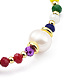 Bracciale da donna regolabile con perle intrecciate in perle naturali e vetro e ottone BJEW-O187-05-2
