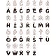 Pandahall elite 52 piezas blanco y negro letra del alfabeto az encantos iniciales aleación de oro ligero colgantes de esmalte encantos para diy pulsera collar pendiente fabricación PH-ENAM-G147-01G-1