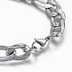 304 Stainless Steel Figaro Chain Bracelets BJEW-L634-08P-3