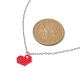 Halsketten mit Herzanhänger aus Glassamen NJEW-MZ00020-02-3