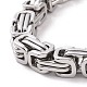 201 Stainless Steel Byzantine Chain Bracelets for Mens BJEW-V0345-01-2