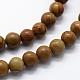 Natural Wood Lace Stone Beads Strands G-I199-17-8mm-5