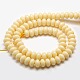 Buddhist Jewelry Beaded Findings Resin Imitation Creamy White Rondelle Bead Strands RESI-L002-I07-3