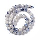Brins de perles rondes en dumortiérite naturelle bleu blanc G-E265-01A-3
