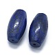 Lapis-lazuli naturel deux perles à demi-trous G-G795-11-15-2