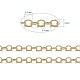 Brass Flat Oval Cable Chains CHC025Y-G-6