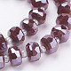 Chapelets de perles en verre opaque électrolytique EGLA-J146-PL8mm-A01-3