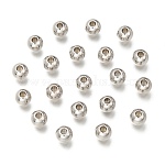316 Edelstahl-Abstandhalter-Perlen, Rondell, Edelstahl Farbe, 6x5 mm, Bohrung: 2 mm